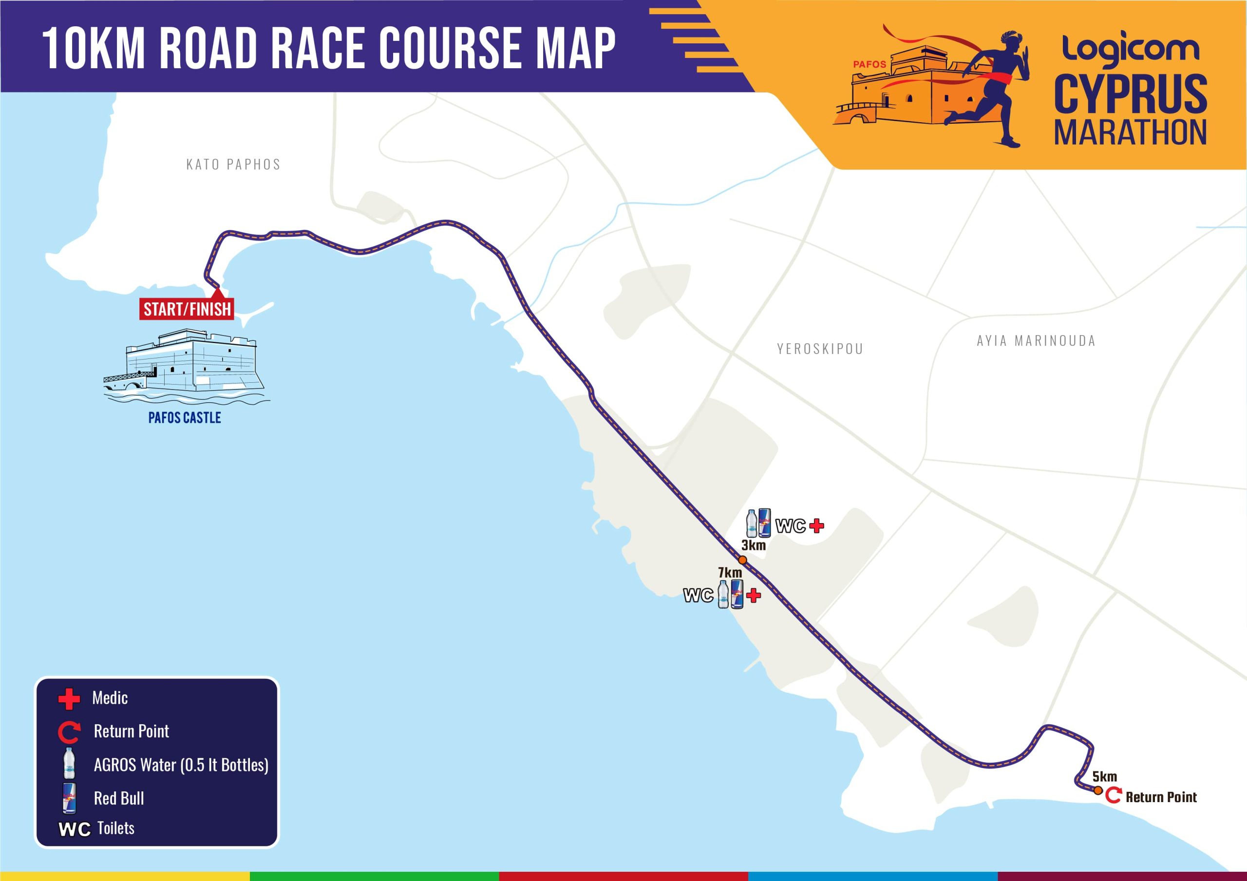 10km road race course map